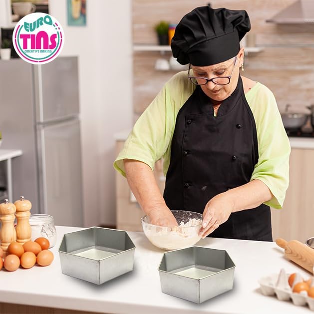 Single Hexagon Cake Pan – Available in 6", 8", 10", 12" (3" DEEP)