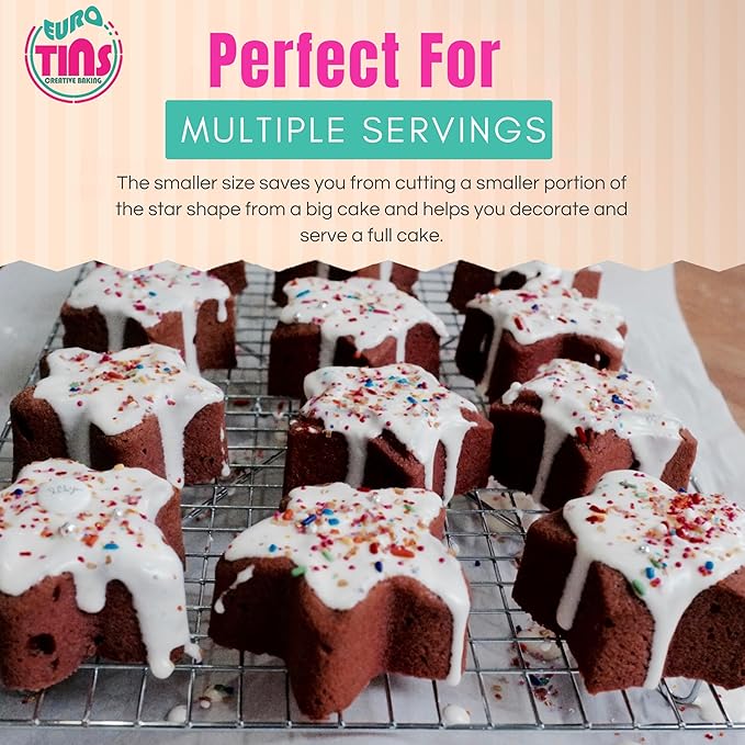 Set of 6 Mini Cake Tins Loose Bottom With Free Tray