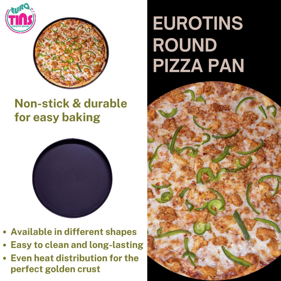 EUROTINS Non-Stick Pizza Pan– Aluminized Steel Creative Baking Moulds – 6 Unique Shapes