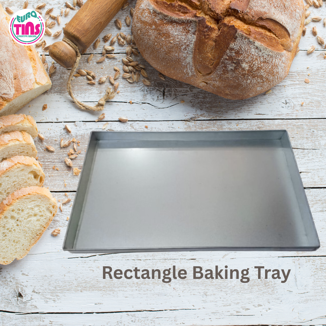 EUROTINS Rectangle Baking Tray – 14”, 16”, 18” 24" and 30" | Heavy Duty Domestic and Commercial Bakery Use 2" Deep