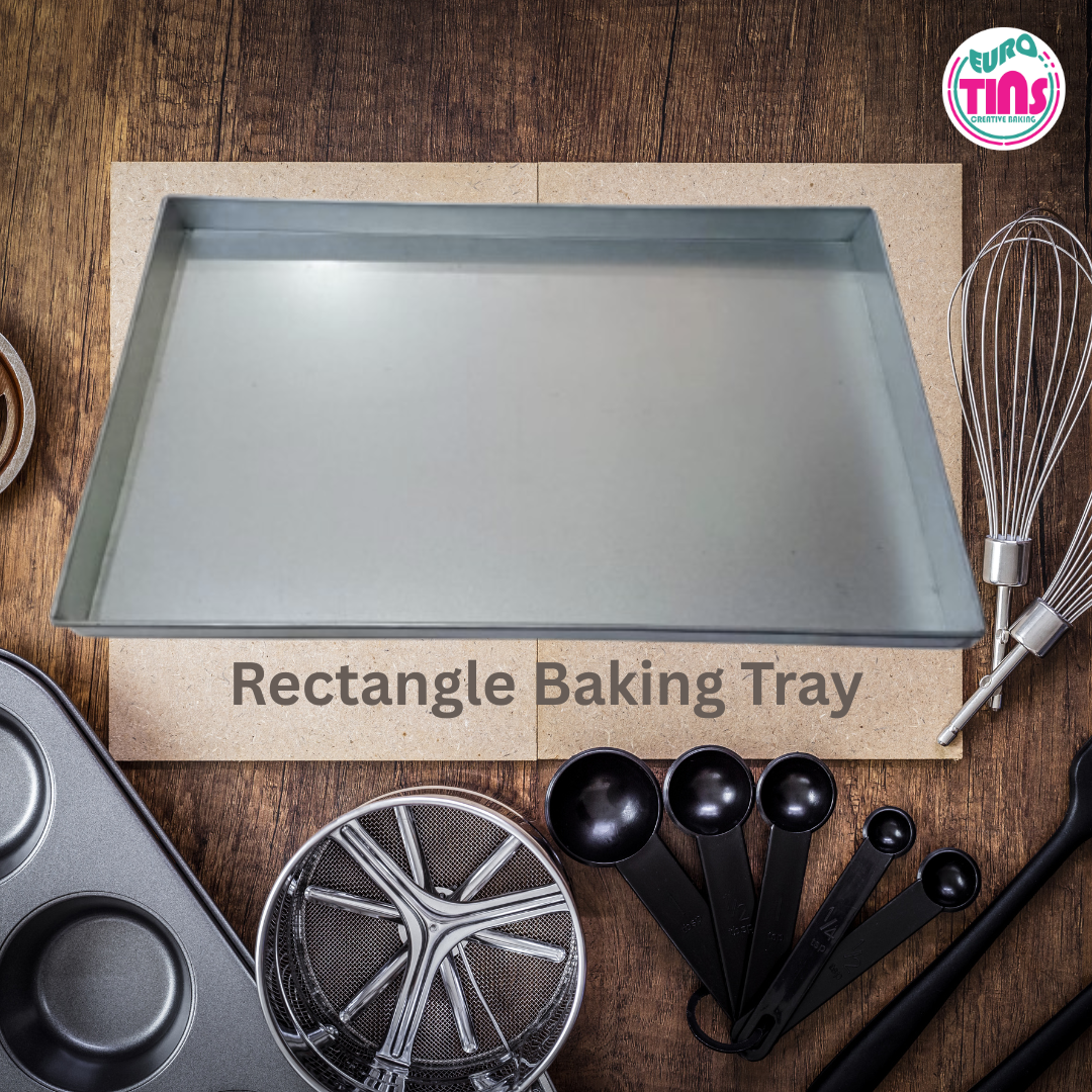 EUROTINS Rectangle Baking Tray – 14”, 16”, 18” 24" and 30" | Heavy Duty Domestic and Commercial Bakery Use 2" Deep