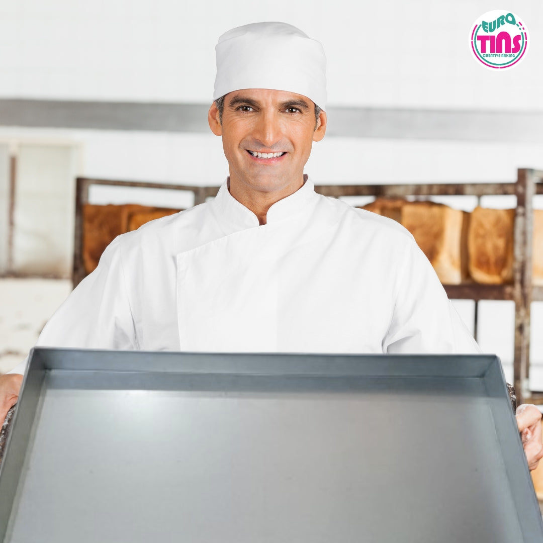 EUROTINS Rectangle Baking Tray – 14”, 16”, 18” 24" and 30" | Heavy Duty Domestic and Commercial Bakery Use 2" Deep