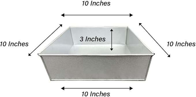 Single Square Cake Pan – Available in 6", 8", 10", 12" (3" DEEP)