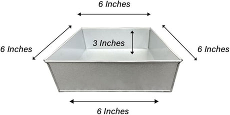 Single Square Cake Pan – Available in 6", 8", 10", 12" (3" DEEP)