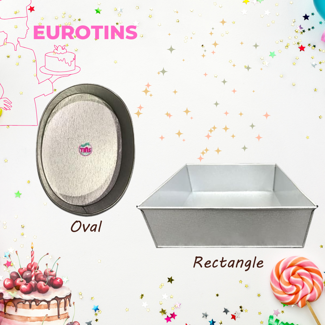 EUROTINS Premier Cake Baking Pans Combo - Pick Any 3 Shapes! Round, Heart, Star, Hexagon, Square, Rectangle & Petal