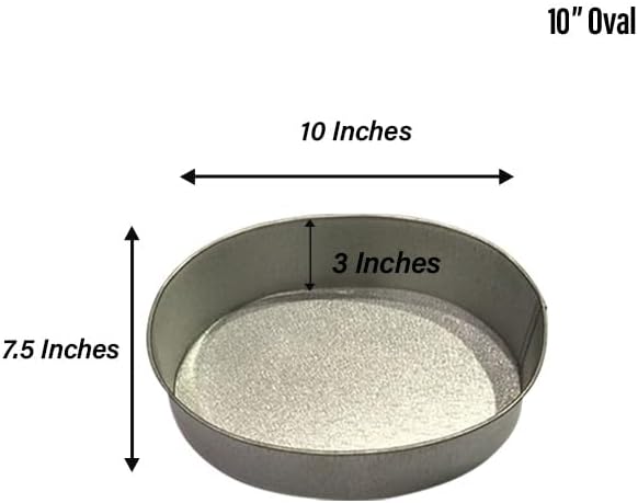 Oval Cake Pan – Available in 6", 8", 10", 12" (3" DEEP)