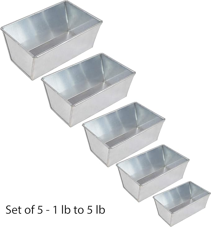 Heavy-Duty Loaf Tins – 1Lb, 2Lb, 3Lb, 4Lb & 5Lb | Individual Sizes & Full Set Available