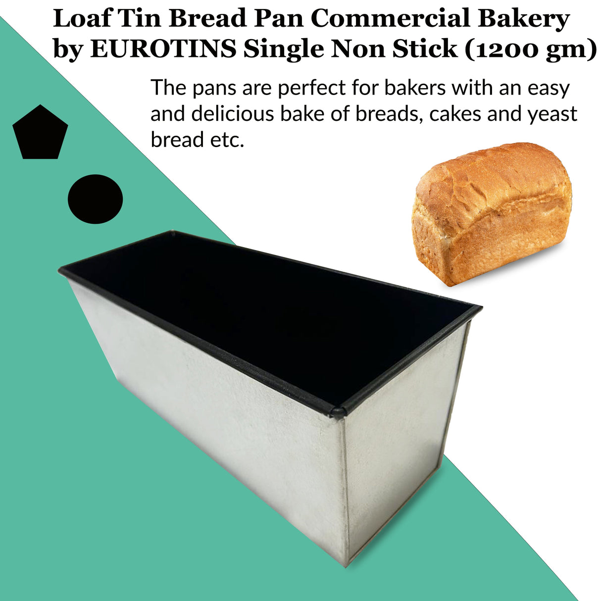 Singles Loaf Tin Bread Pan Commercial Bakery by EUROTINS