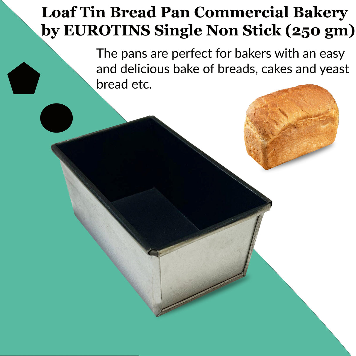 Singles Loaf Tin Bread Pan Commercial Bakery by EUROTINS