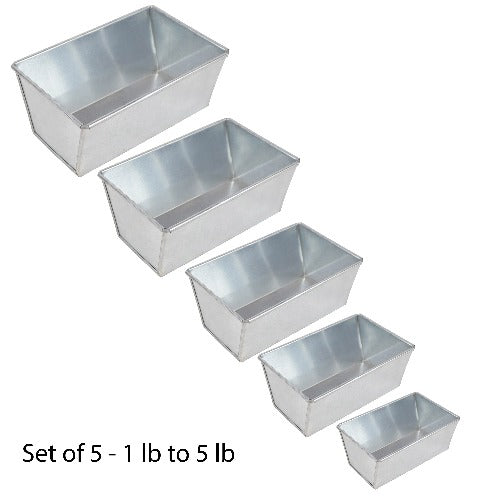 set of 1lb to 5lb loaf pan 