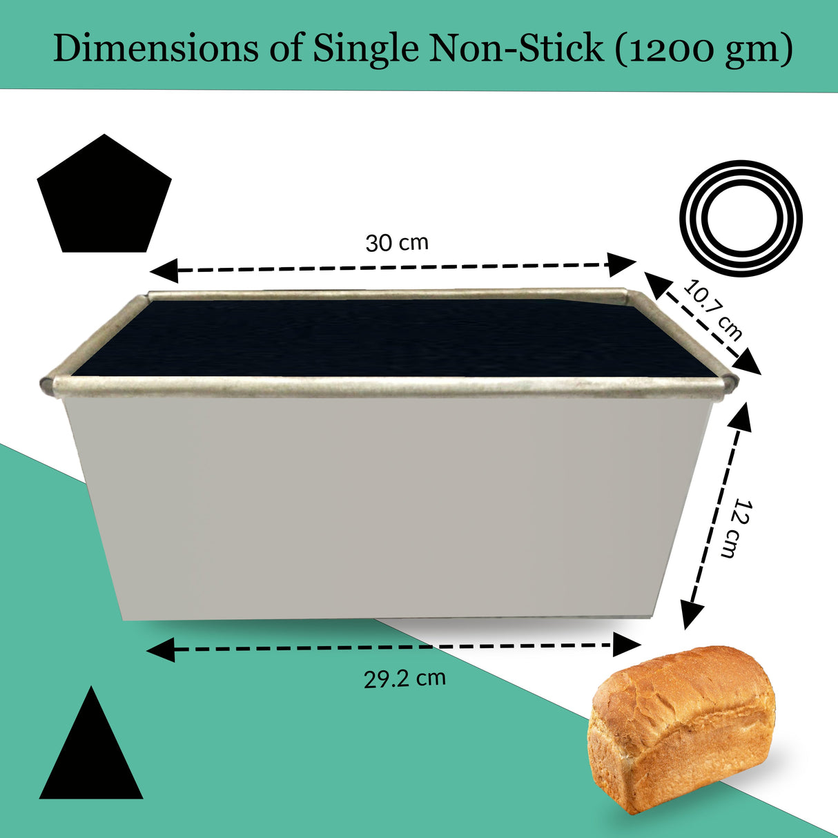 Singles Loaf Tin Bread Pan Commercial Bakery by EUROTINS