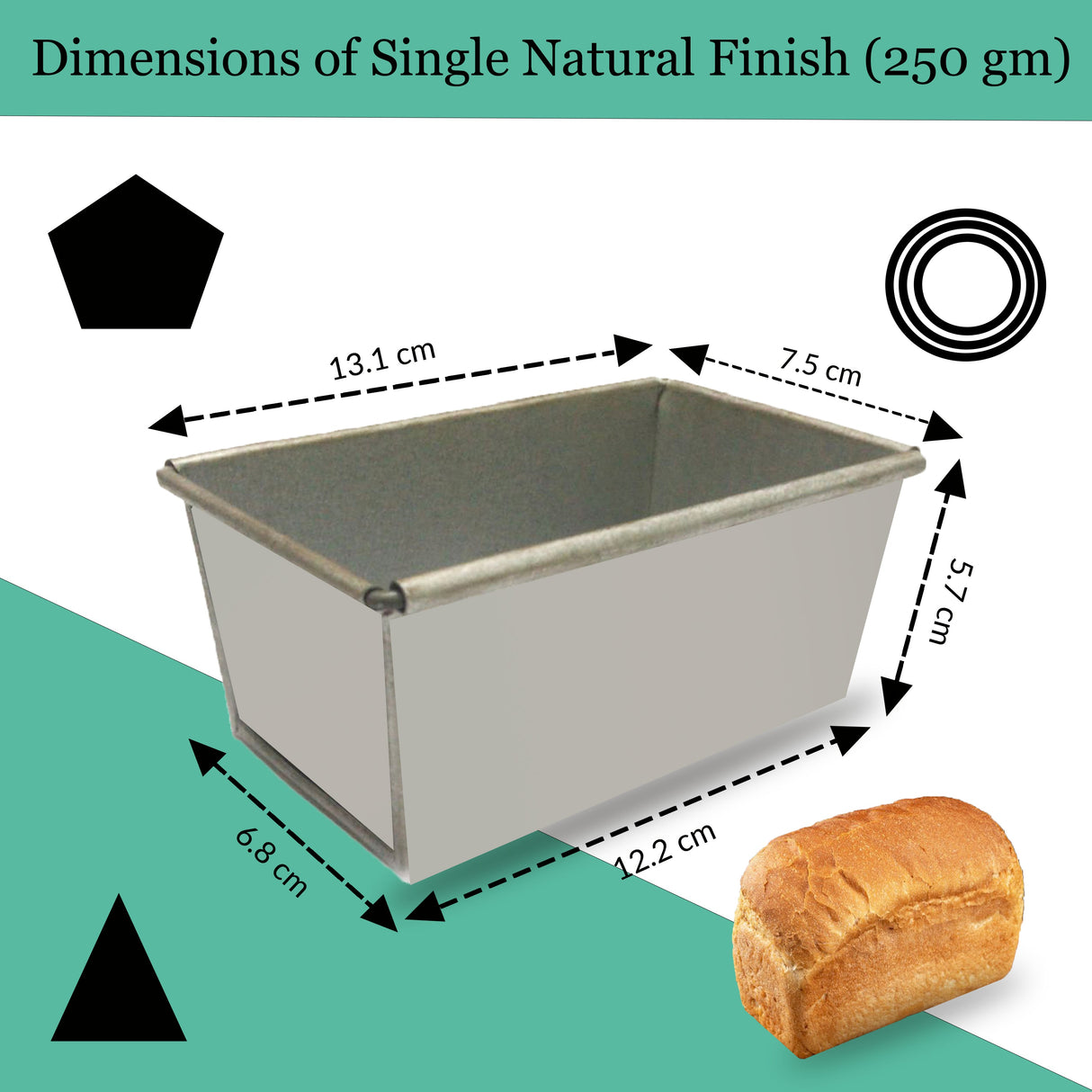 Singles Loaf Tin Bread Pan Commercial Bakery by EUROTINS