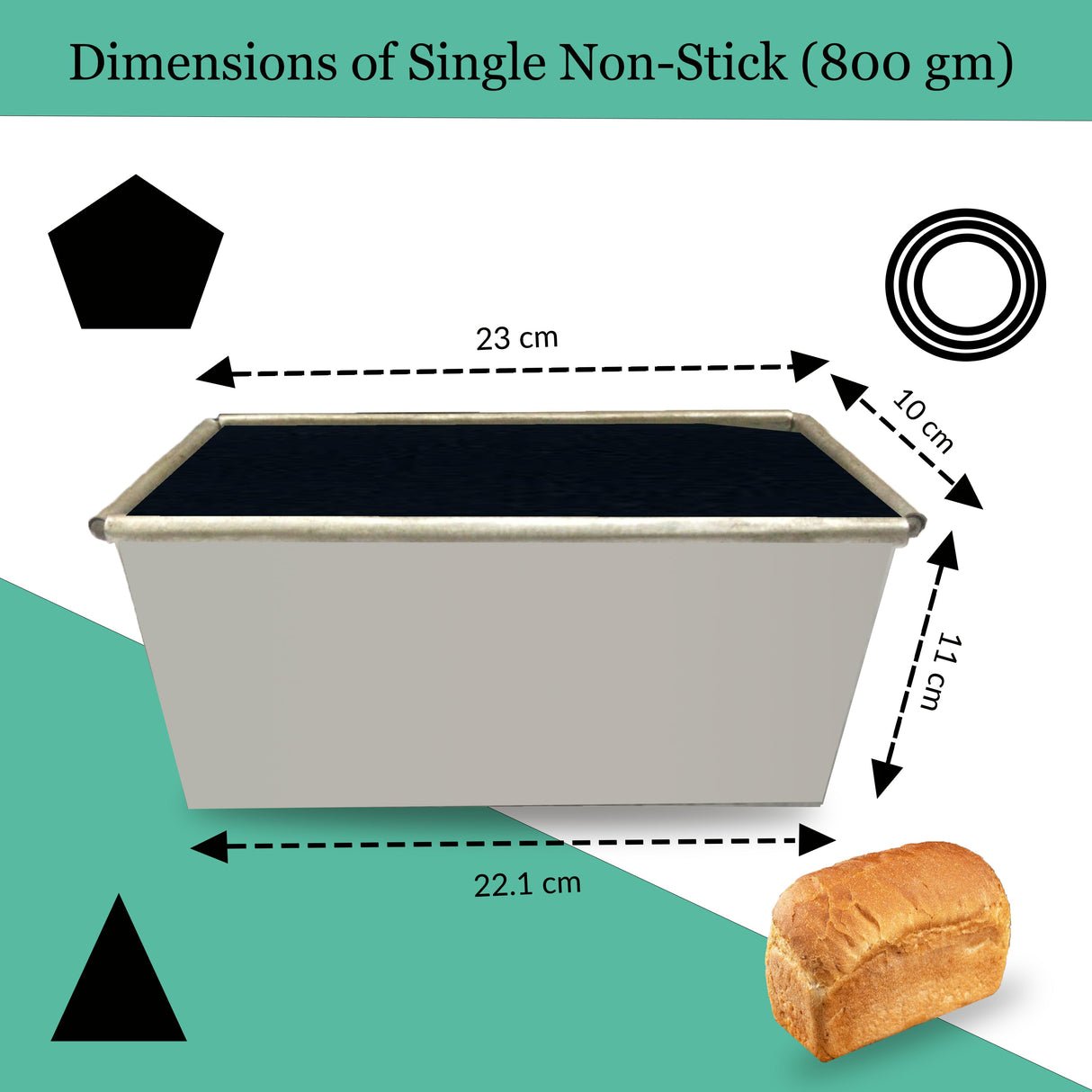 Singles Loaf Tin Bread Pan Commercial Bakery by EUROTINS