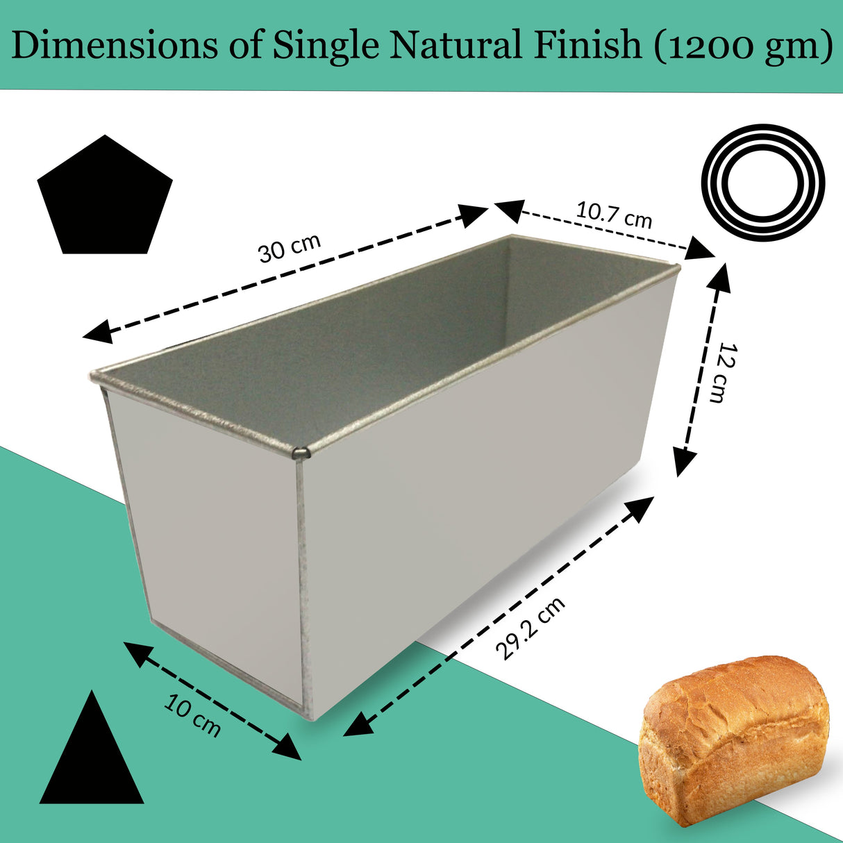 Singles Loaf Tin Bread Pan Commercial Bakery by EUROTINS