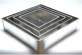 SET OF 4 TIER SQUARE (3", 4" and 5" DEEP) CAKE TINS / CAKE PANS / CAKE MOULDS