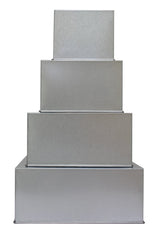 SET OF 4 TIER SQUARE 5" DEEP CAKE TINS BIRTHDAY CELEBRATION CAKE PANS