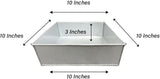 Single Square Cake Pan – Available in 6", 8", 10", 12" (3" DEEP)