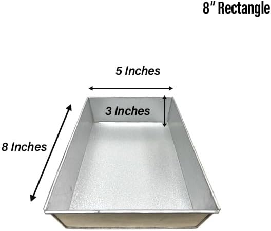 Single Rectangle Cake Pan / Cake Mould / Cake Tin – Available in 6", 8", 10", 12" (3" DEEP)