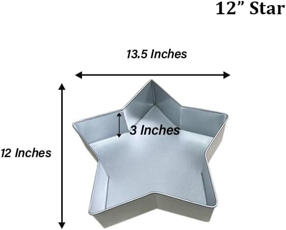 Star Cake Pan – Available in 6", 8", 10", 12" (3" DEEP)